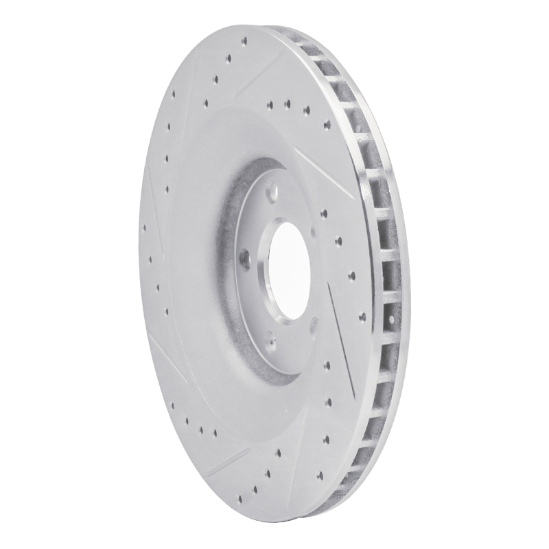 Chrysler 200 Brake Rotor (1) - Front Right - R1 Concepts - Drilled & Slotted - Silver - `08-`14